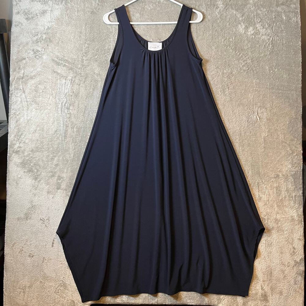 Compli K Women’s Navy Blue Oversized‎ Lagenlook Dress Size Small